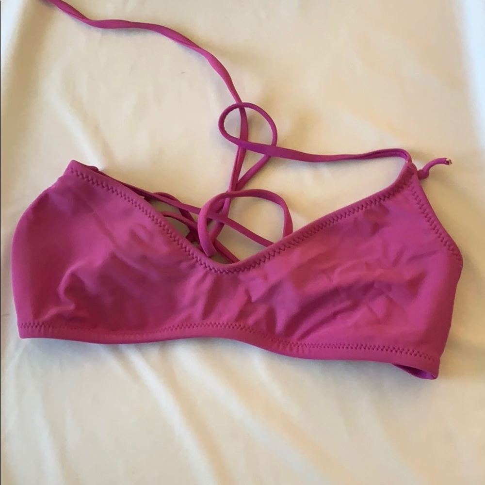 Purple sporty bikini top